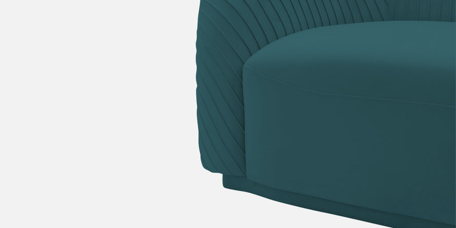 Yara Velvet Fabric 3 Seater Sofa In Arabian Green Colour - Febonic Living
