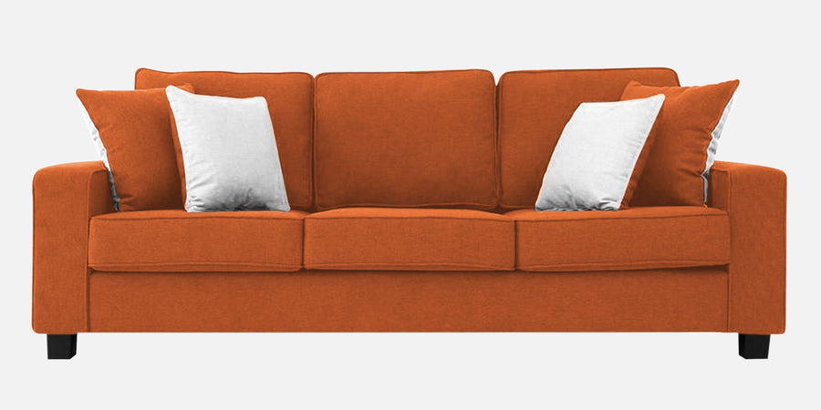 Ladybug Fabric 3 Seater Sofa In Vivid Orange Colour - Febonic Living