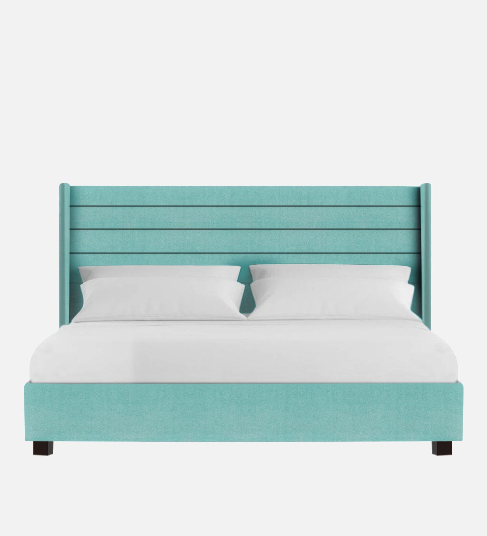 Caliya Velvet King Size Bed In Barmunda Aqua Colour