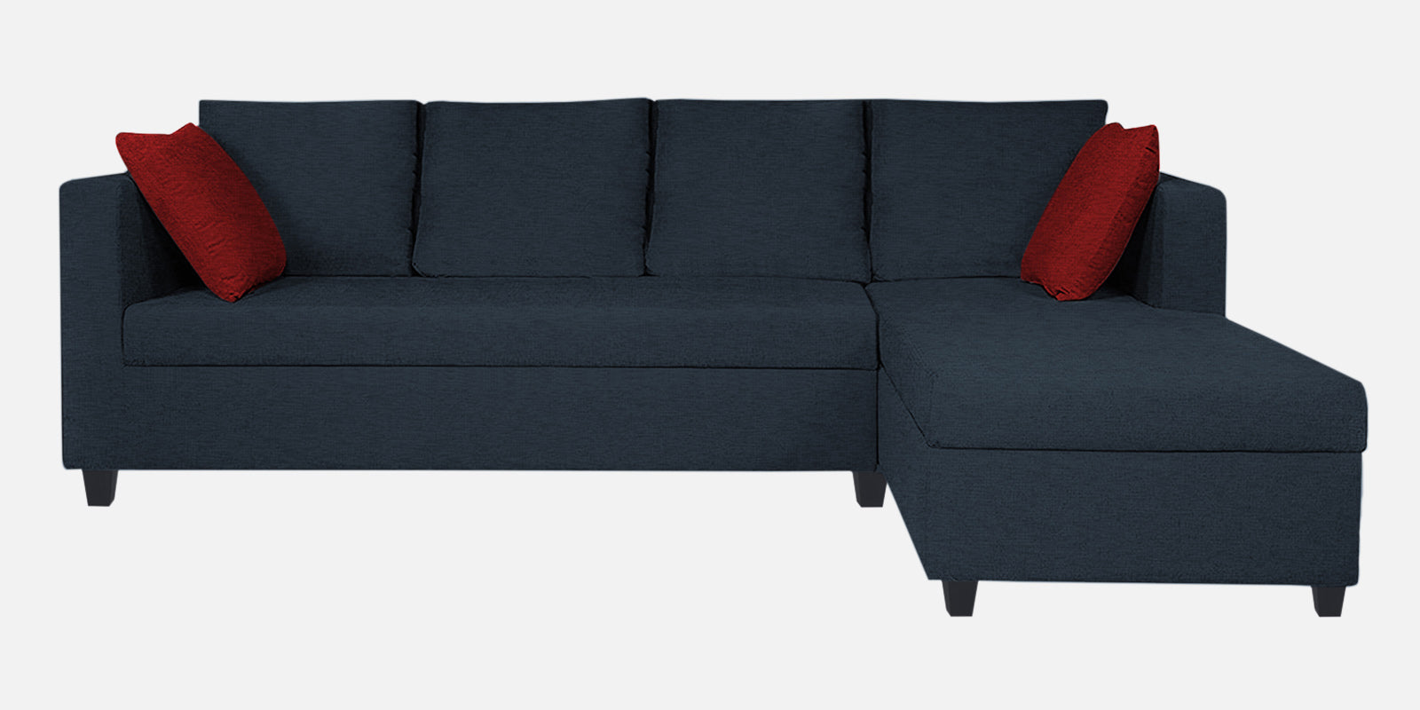 Nebula Fabric LHS Sectional Sofa (3+Lounger) in Denim Blue Colour