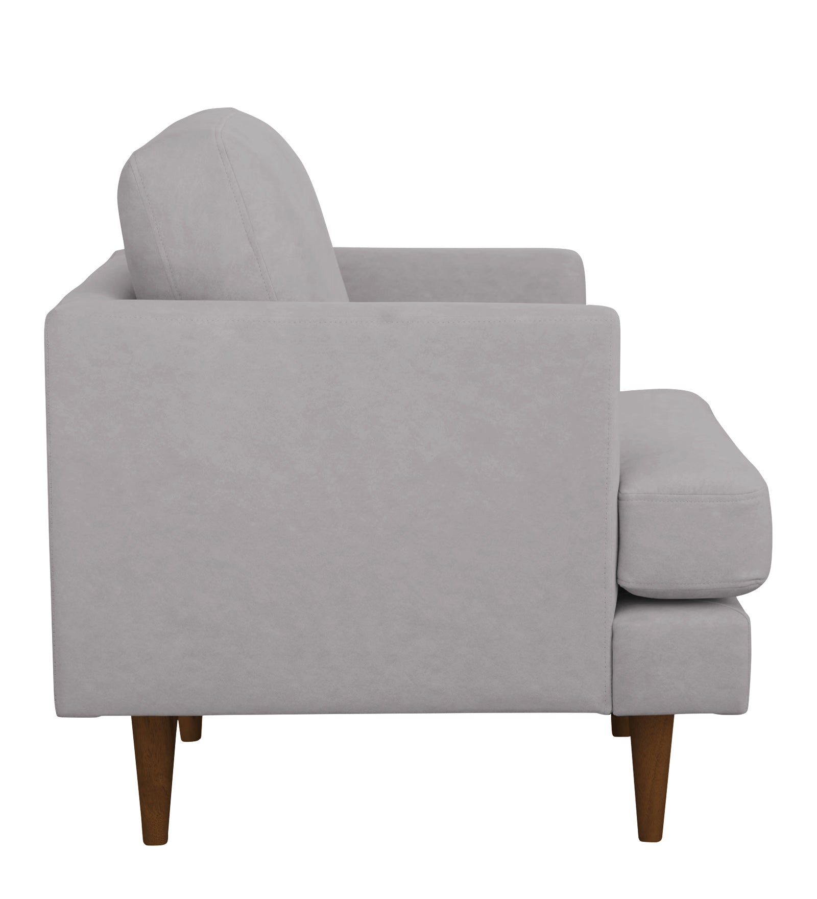 Motra Velvet 1 Seater Sofa in Concrete grey Colour