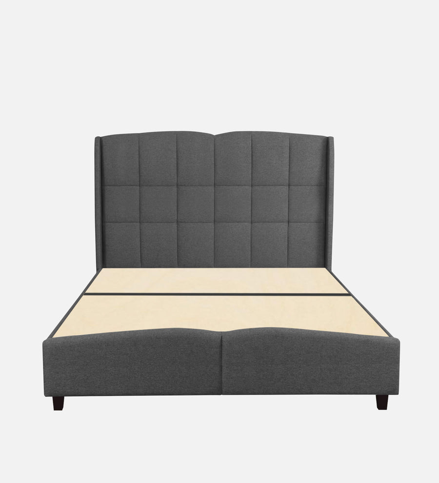 Jovi Velvet Upholstered Single Size Bed In Davy Grey Colour - Febonic Living