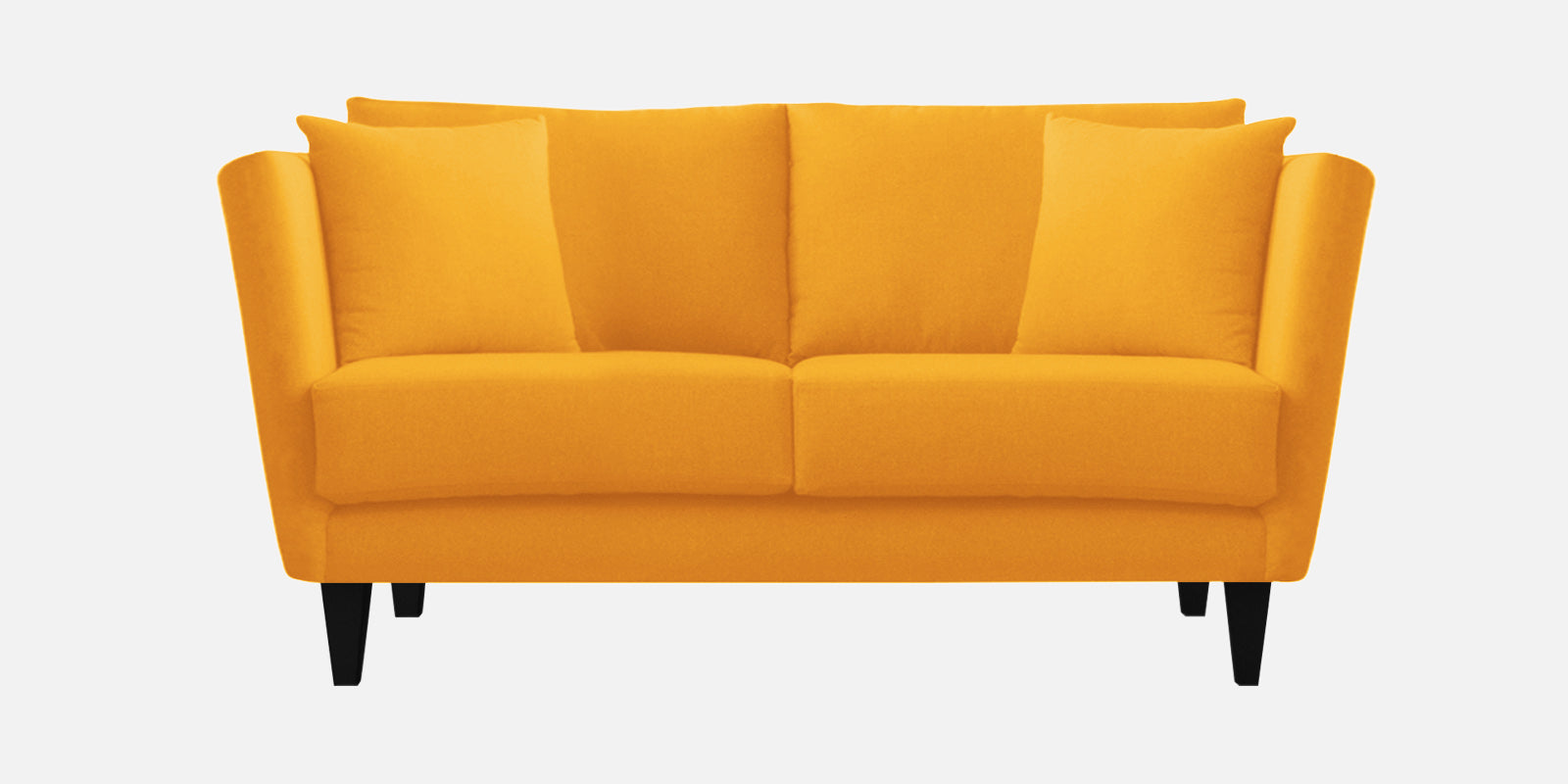 Norway Velvet 2 Seater Sofa In Safforn Yellow Colour