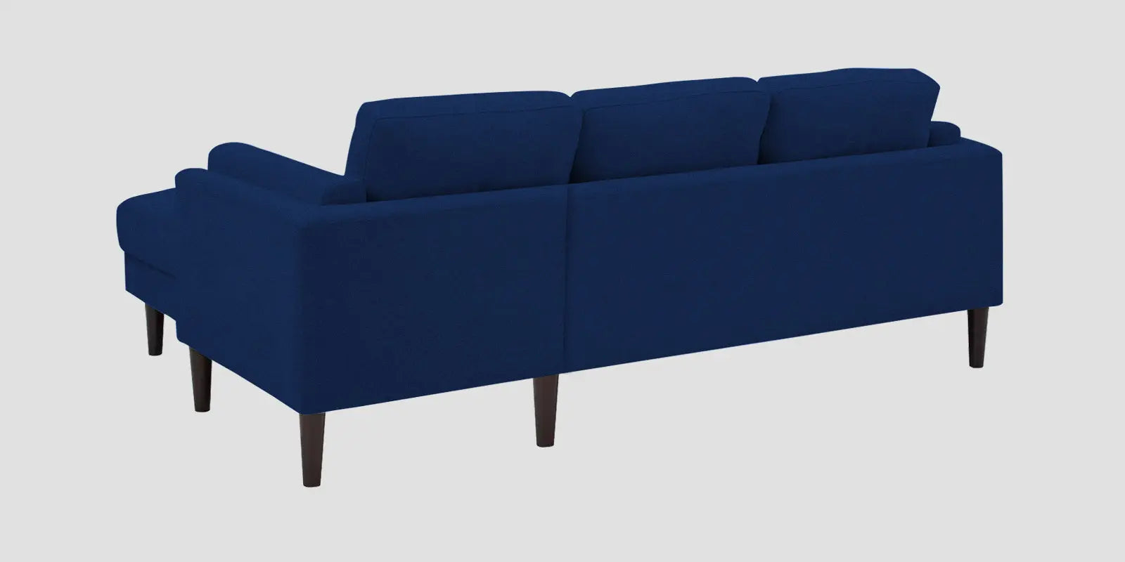 Creata Fabric LHS Sectional Sofa (2+Lounger) In Royal Blue Colour Febonic Living