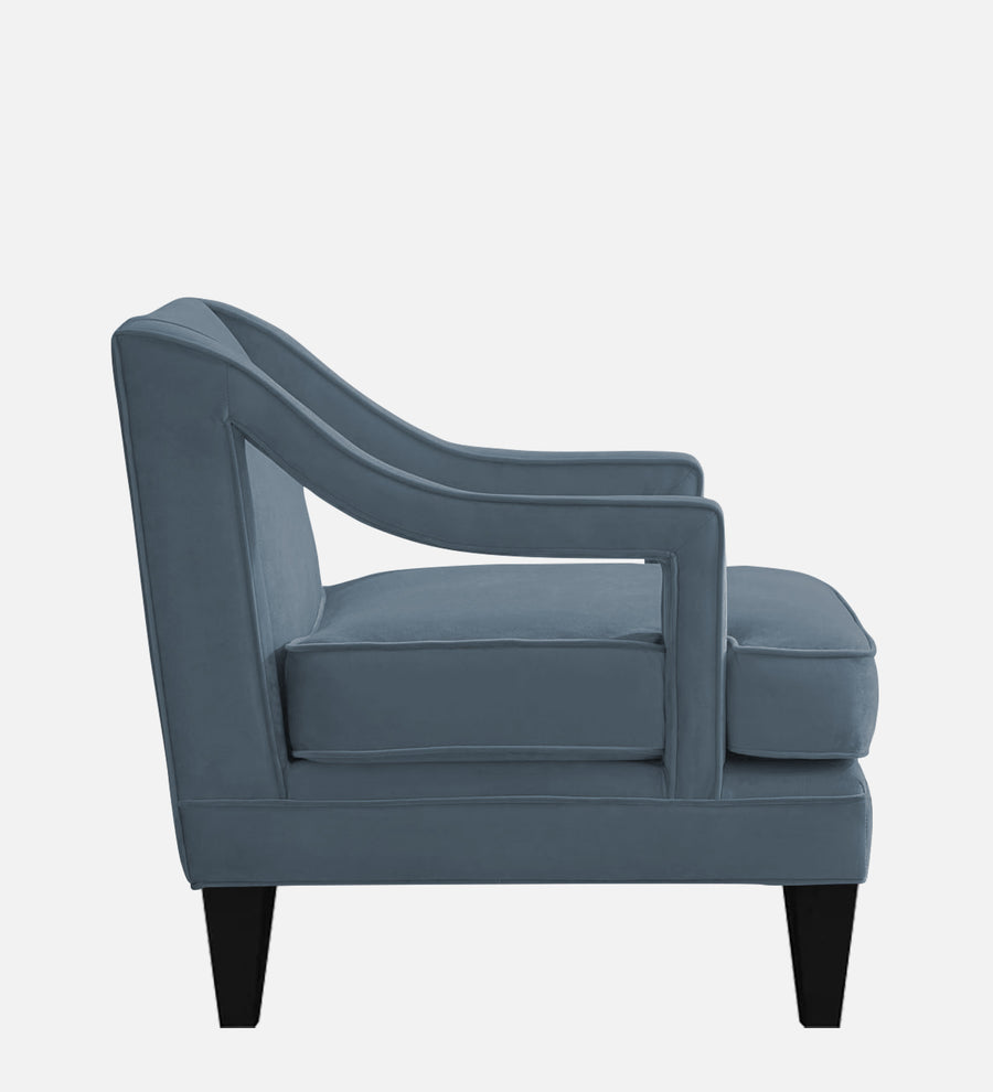 Daffy Velvet 1 Seater Sofa In Oxford Blue Colour - Febonic Living