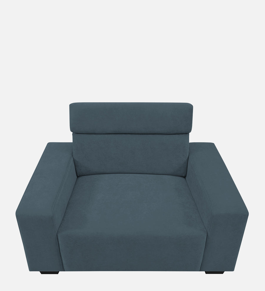Hiro Fabric 1 Seater Sofa In Cobalt Blue Colour - Febonic Living