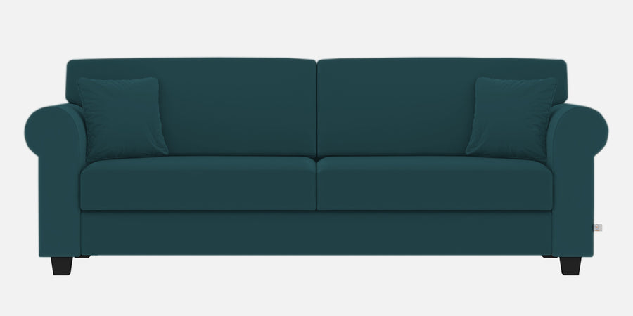 Numonk Velvet 3 Seater Sofa In Arabian Green Colour - Febonic Living
