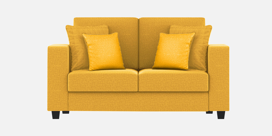 Nabi Fabric 2 Seater Sofa In Bold Yellow Colour - Febonic Living