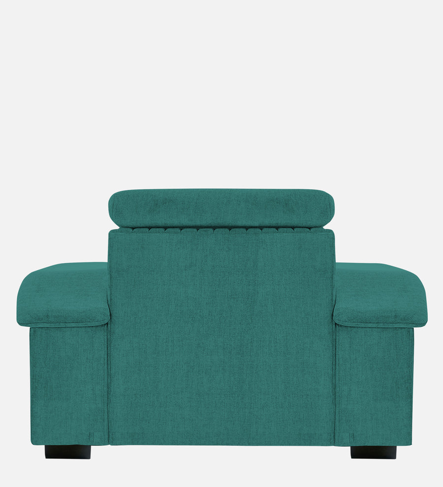 Draco Fabric 1 Seater Sofa In Sea Green Colour - Febonic Living