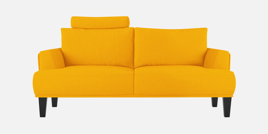 Como Fabric 2 Seater Sofa In Bold Yellow Colour - Febonic Living