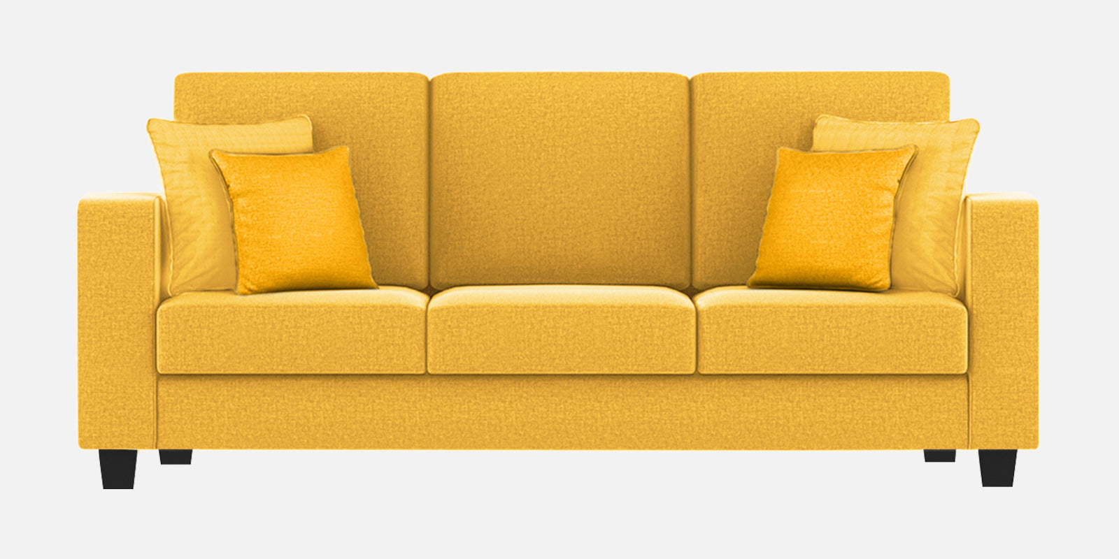 Nabi Fabric 3 Seater Sofa In Bold Yellow Colour