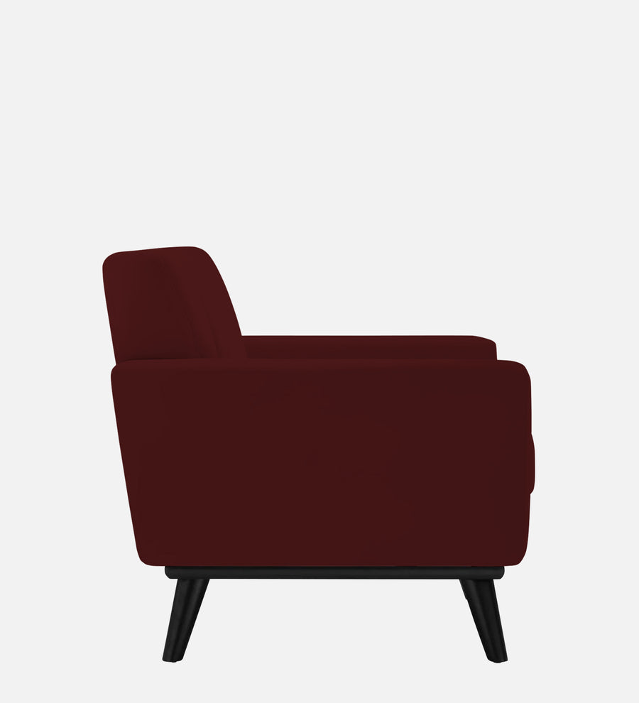 Tucker Velvet 1 Seater Sofa In Dark Maroon Colour - Febonic Living