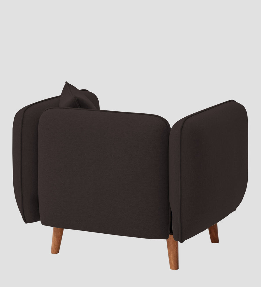 Reva Fabric 1 Seater Sofa In Pebble Brown Colour - Febonic Living