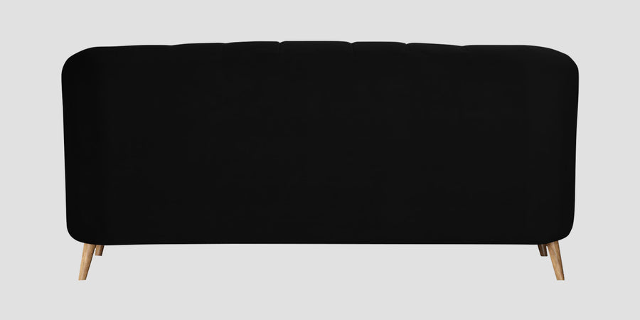 Kaylee Velvet 3 Seater Sofa In Adam Black Colour - Febonic Living