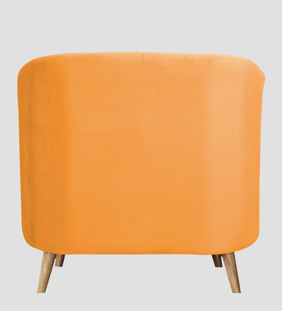 Kaylee Velvet 1 Seater Sofa In Tangerine Orange Colour - Febonic Living