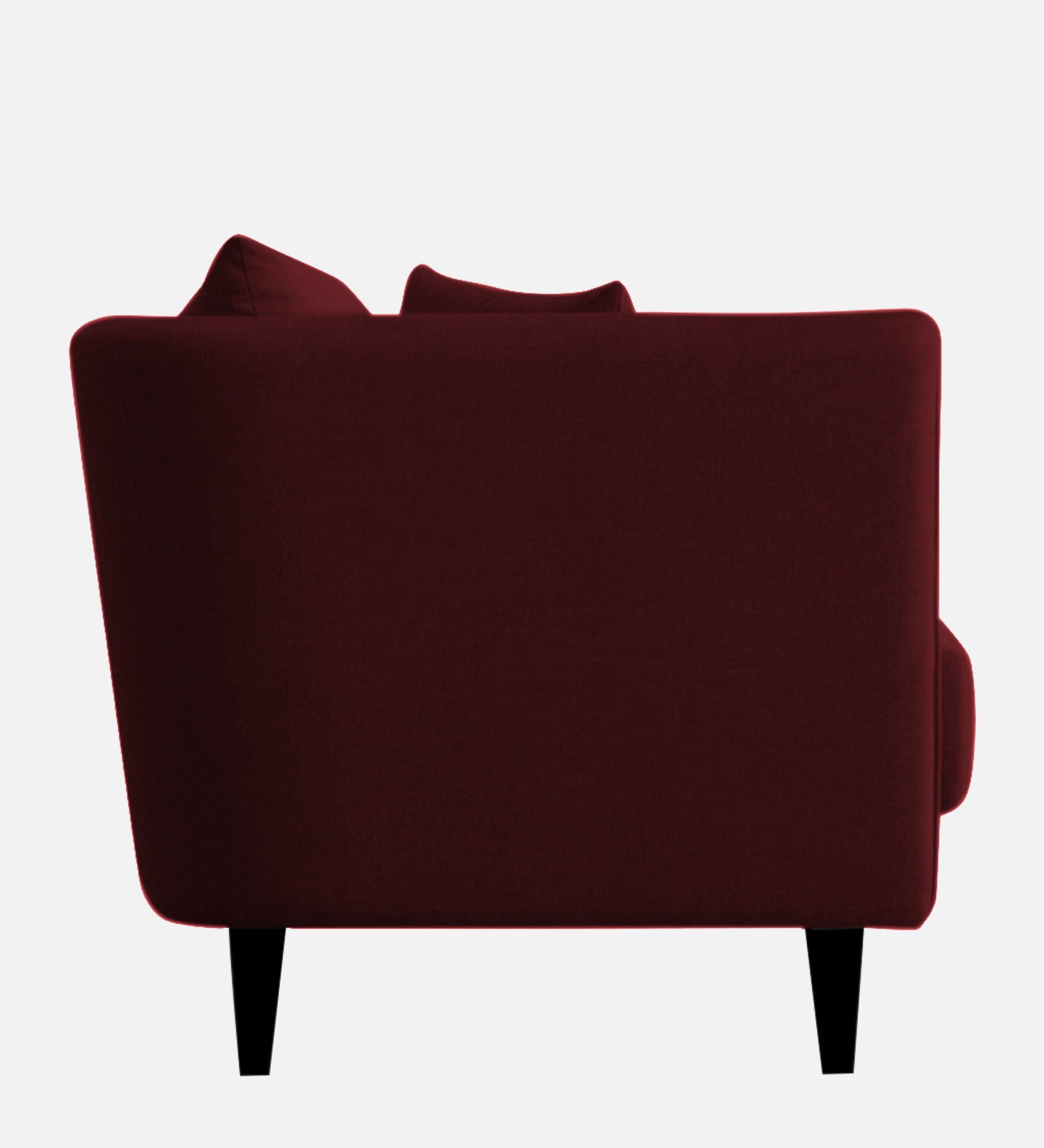 Norway Velvet 1 Seater Sofa In Blood Maroon Colour