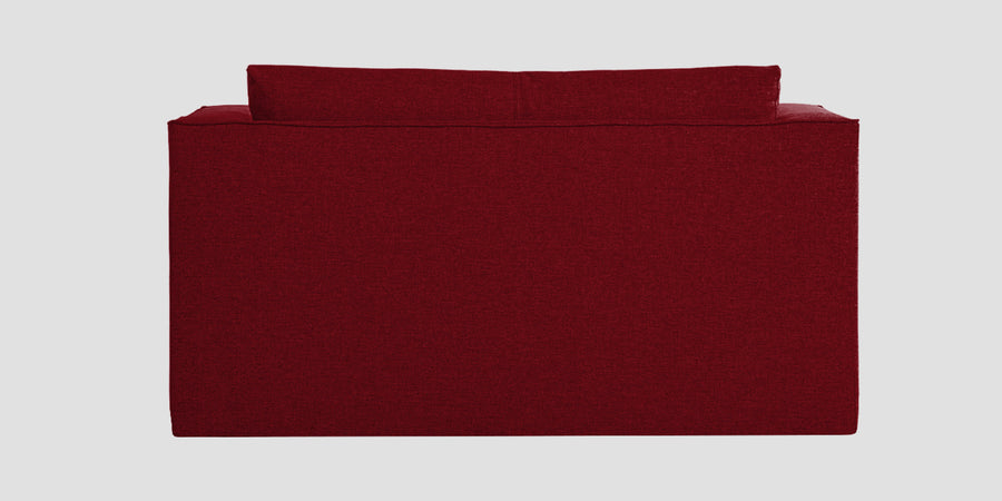 Kenia Fabric 2 Seater Foldable Sofa Cum Bed In Ruby Red Colour - Febonic Living