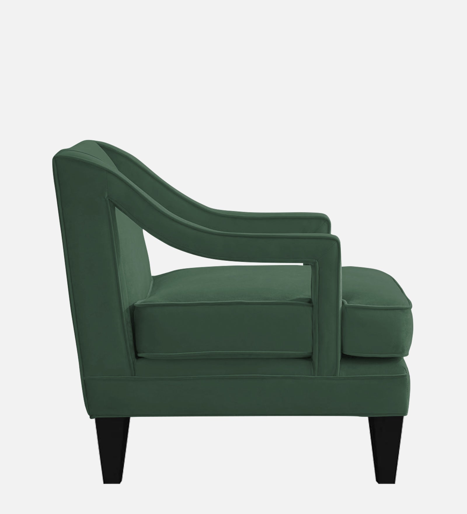 Daffy Velvet 1 Seater Sofa In Amazon Green Colour