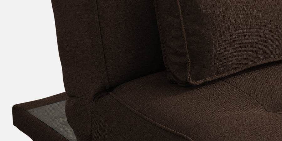 Jerry Fabric 3 Seater Convertible Sofa Cum Bed In Cidar Brown Colour - Febonic Living