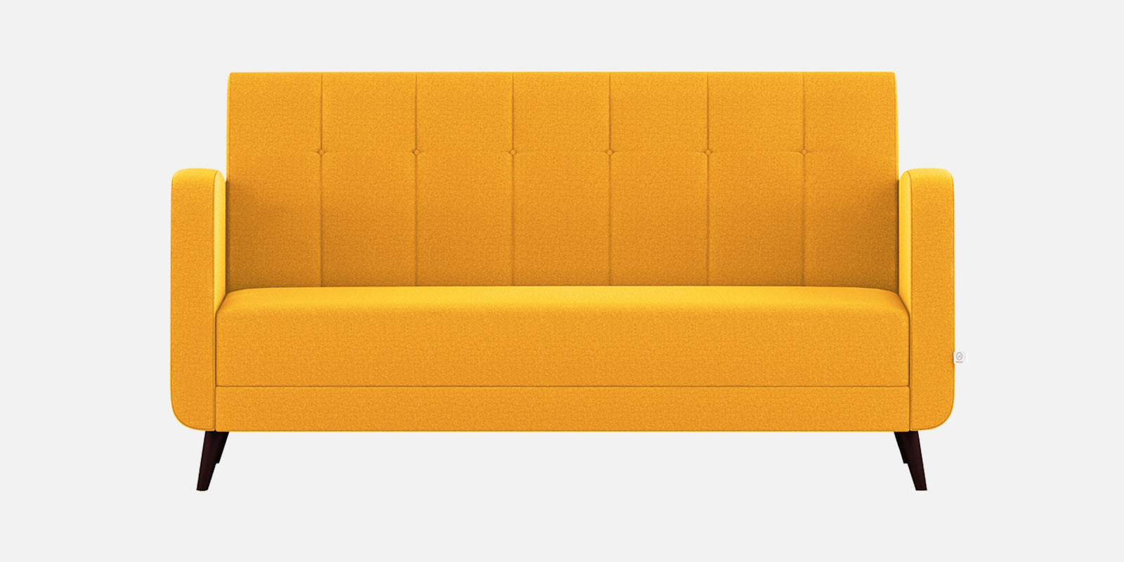 Wiki Velvet 3 Seater Sofa in Safforn Yellow Colour