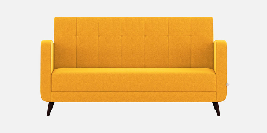Wiki Velvet 3 Seater Sofa In Safforn Yellow Colour - Febonic Living
