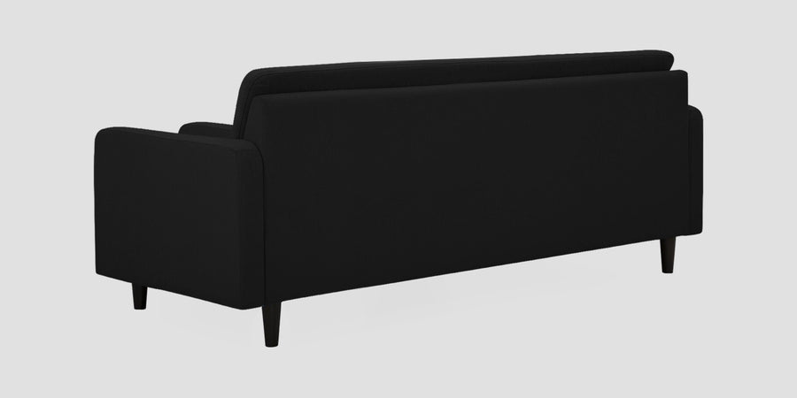 Noha Fabric 3 Seater Sofa In Zed Black Colour - Febonic Living