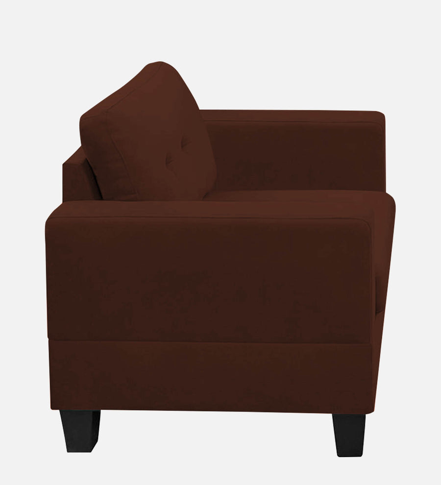 Thomas Fabric 1 Seater Sofa In Coffee Brown Colour - Febonic Living