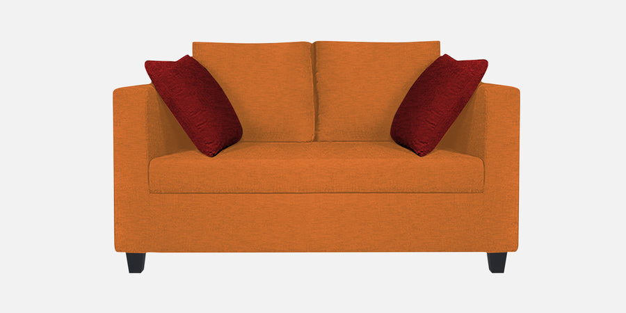 Nuska Fabric 2 Seater Sofa In Dark Orange Colour - Febonic Living