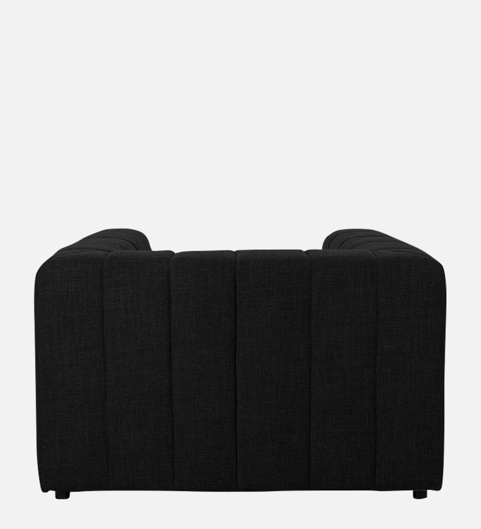 Lara Fabric 1 Seater Sofa in Zed Black Colour