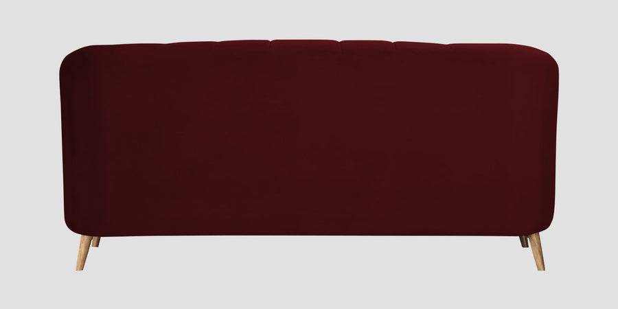 Kaylee Velvet 3 Seater Sofa In Dark Maroon Colour - Febonic Living