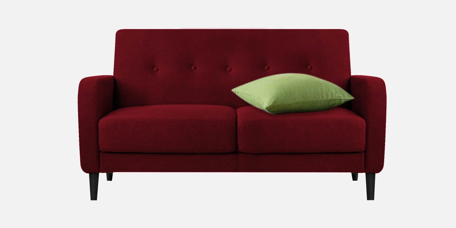 Marq Fabric 2 Seater Sofa in Ruby Red Colour