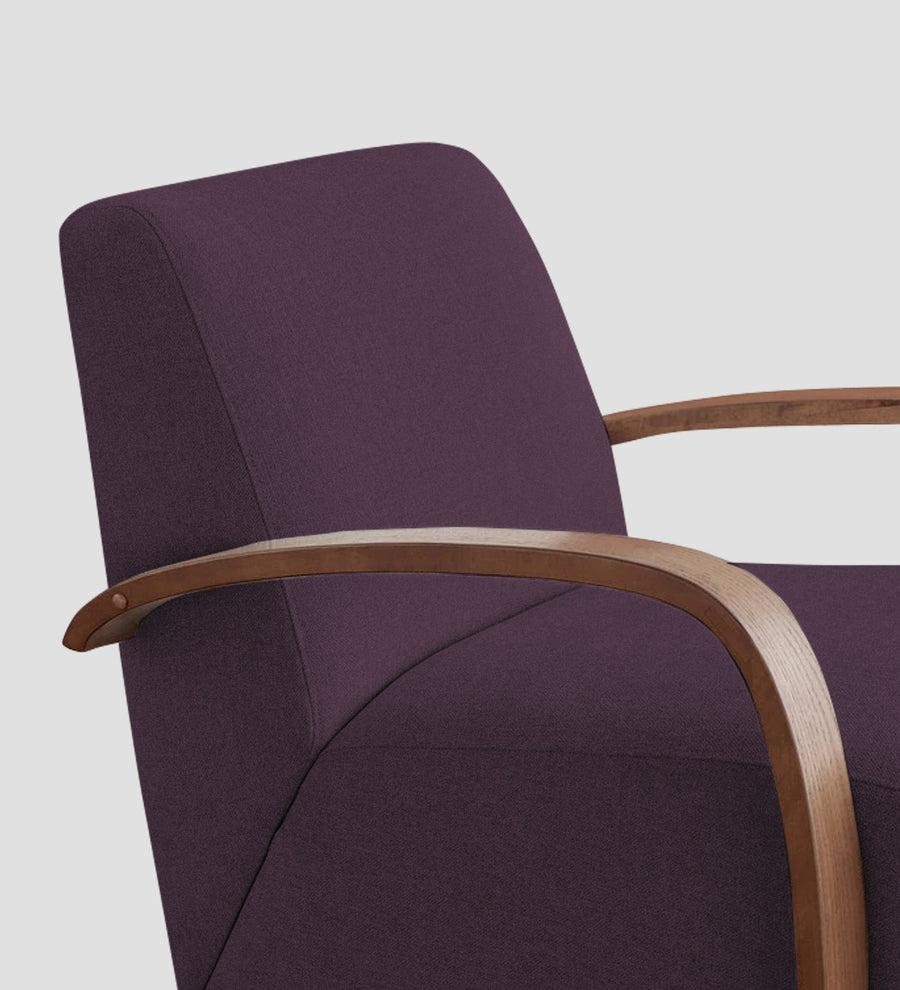 Balma Fabric Swivel Chair In Greek Purple Colour - Febonic Living