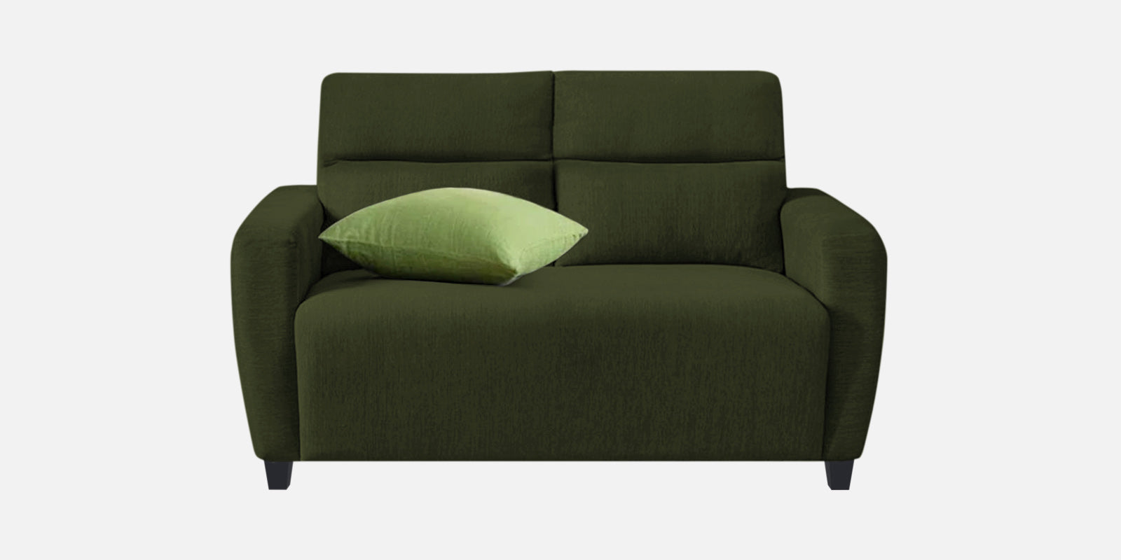 Bakadi Fabric 2 Seater Sofa in Olive Green Colour