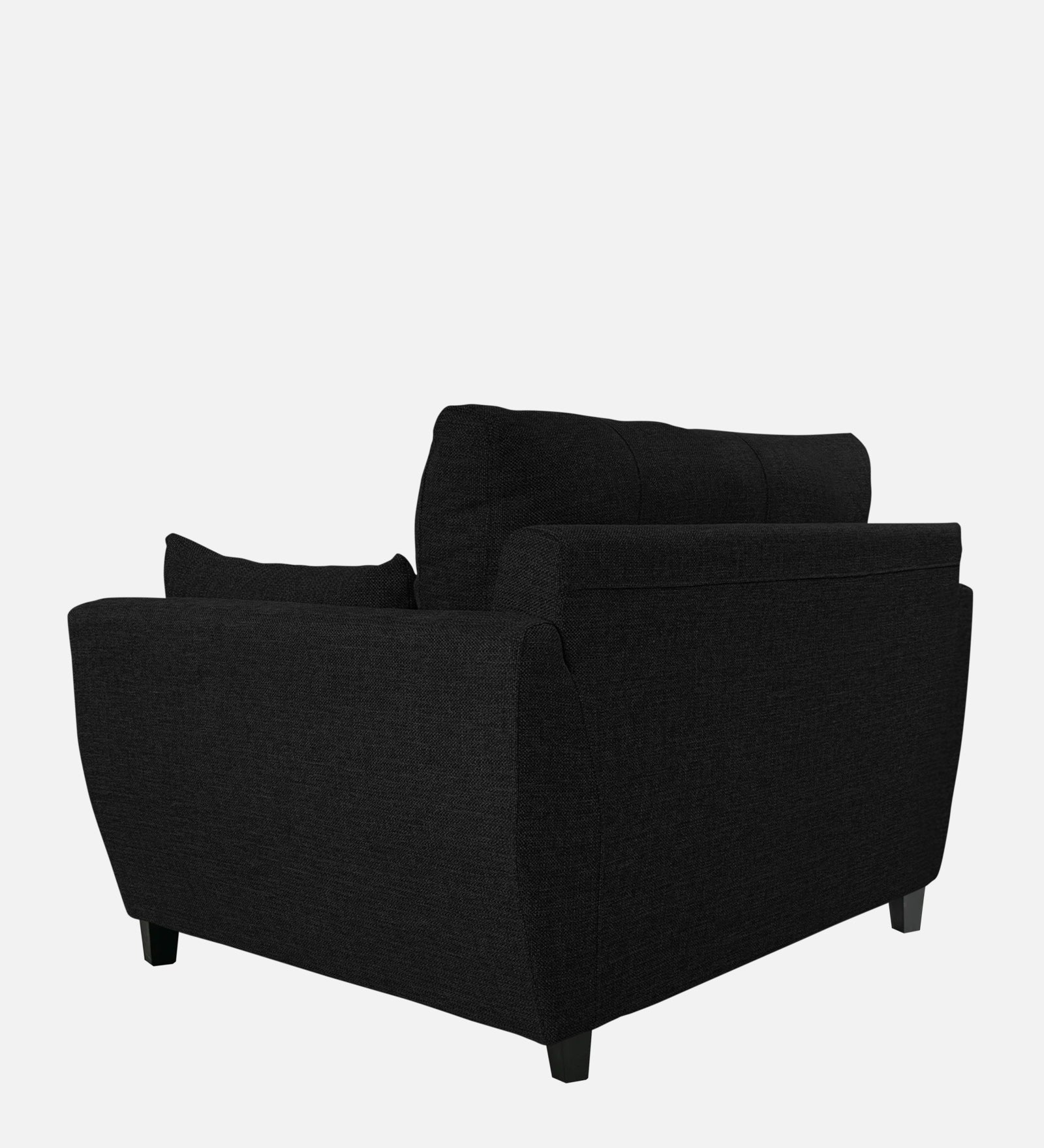 Mario Fabric 1 Seater Sofa in Zed Black Colour