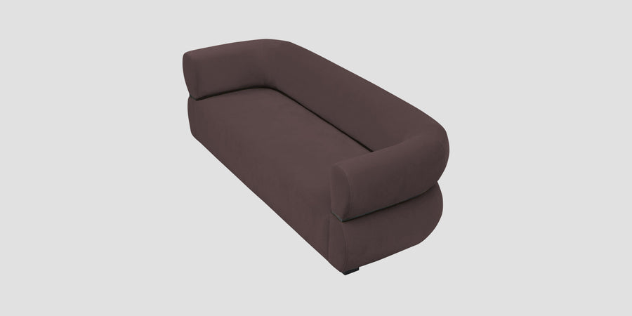 Kula Velvet 3 Seater Sofa In Mocha Brown Colour - Febonic Living