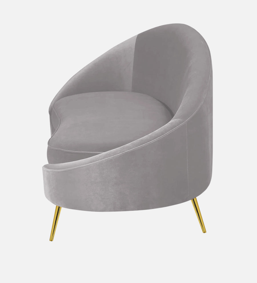 Cely Velvet Rhs Chaise Lounger In Concrete Grey Colour - Febonic Living