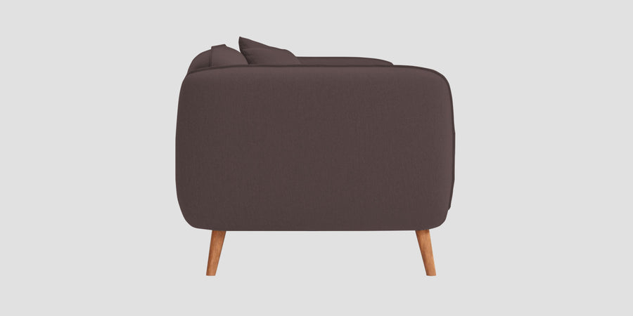 Zia Fabric 3 Seater Sofa In Night Brown Colour - Febonic Living