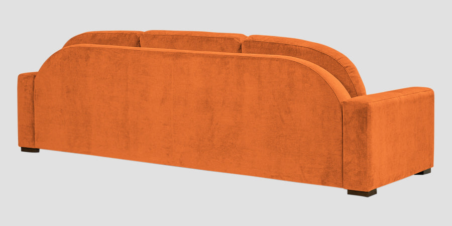 Dara Fabric 3 Seater Sofa In Vivid Orange Colour - Febonic Living