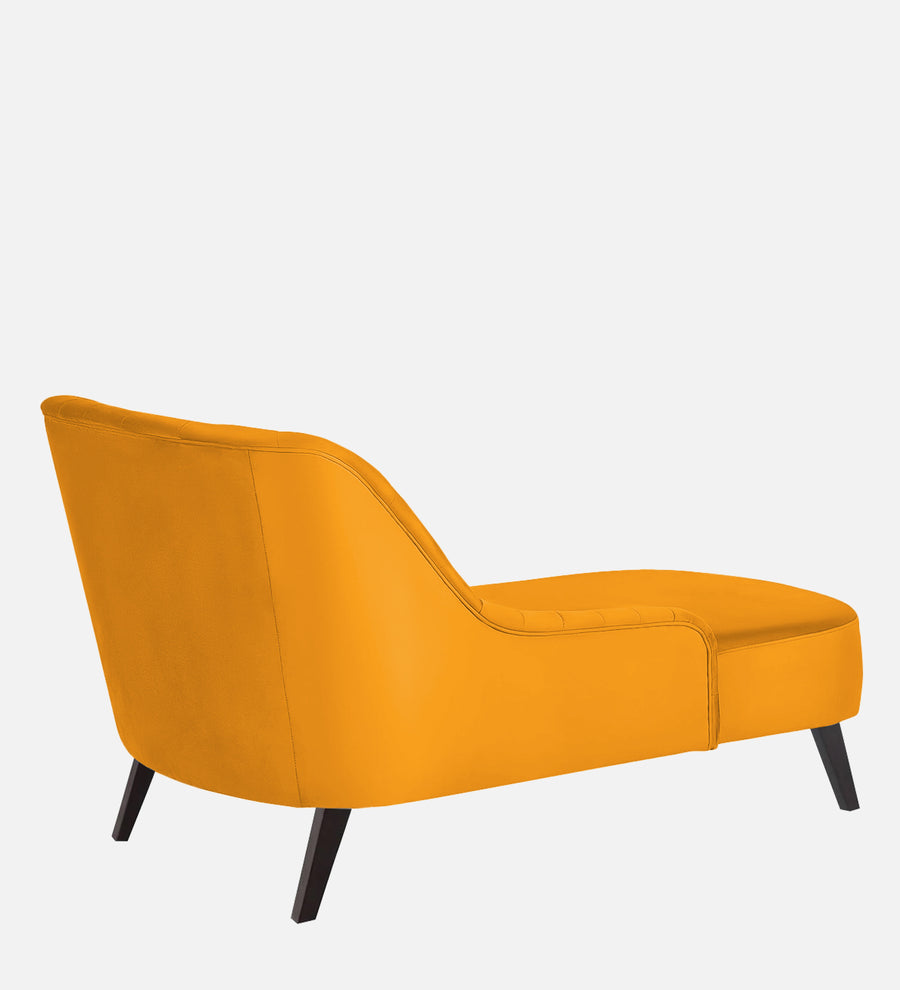 Flora Velvet Rhs Chaise Lounger In Saffron Yellow Colour - Febonic Living