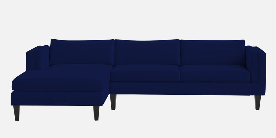 Jasper Velvet Rhs Sectional Sofa 3 Lounger In Dark Blue Colour - Febonic Living