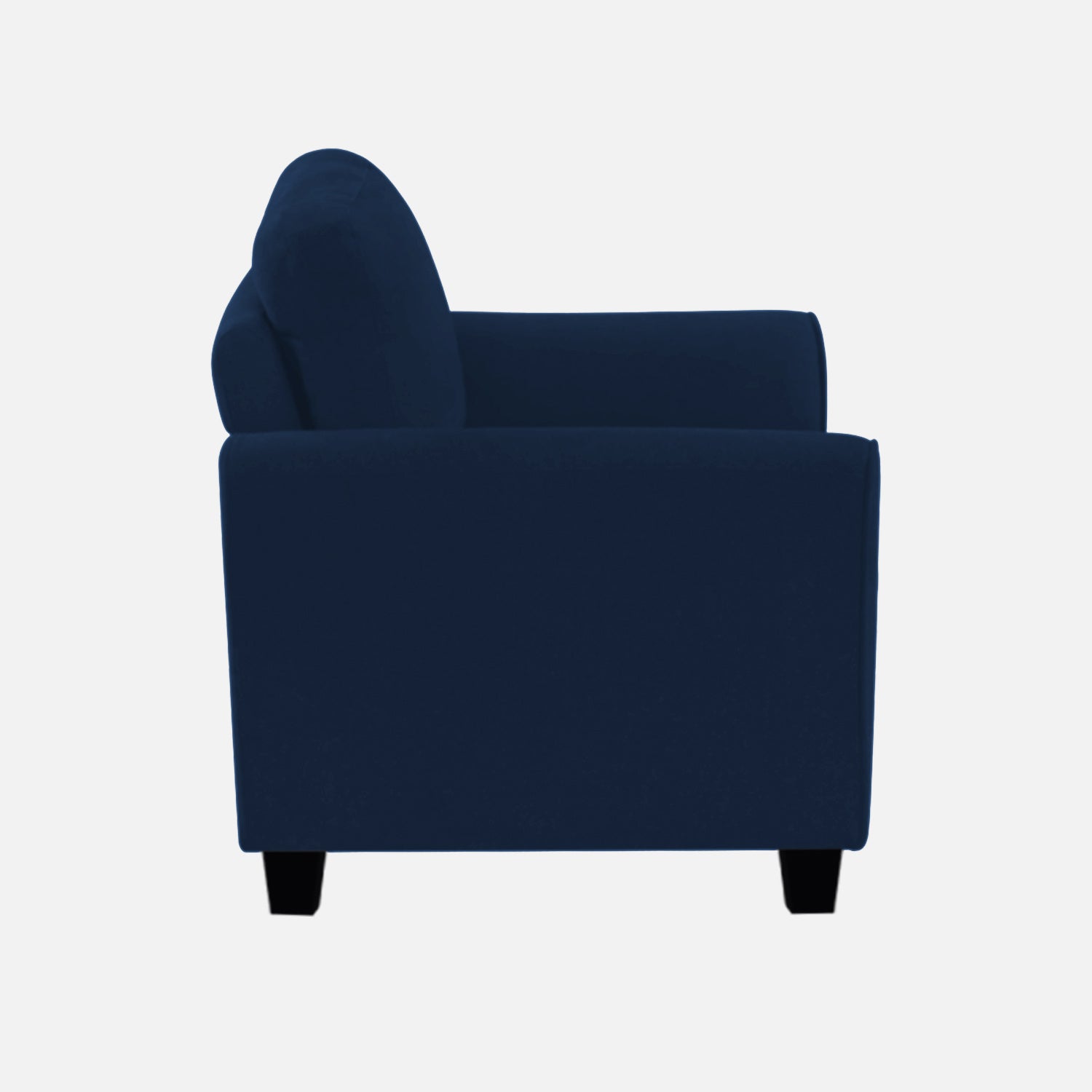 Daroo Velvet 1 Seater Sofa In Imperial Blue Colour