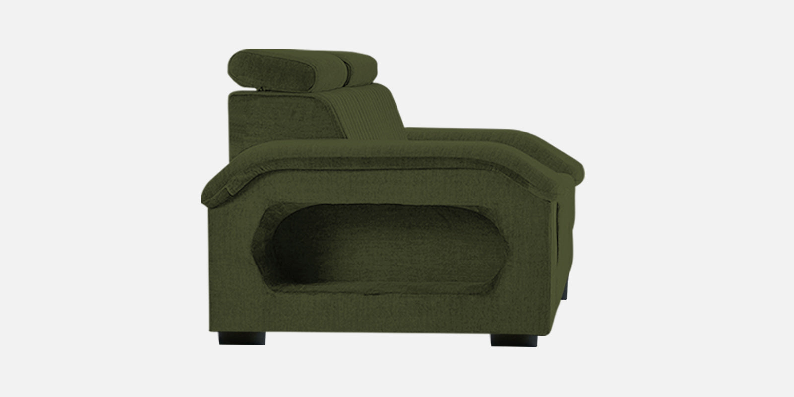 Draco Fabric 2 Seater Sofa In Olive Green Colour