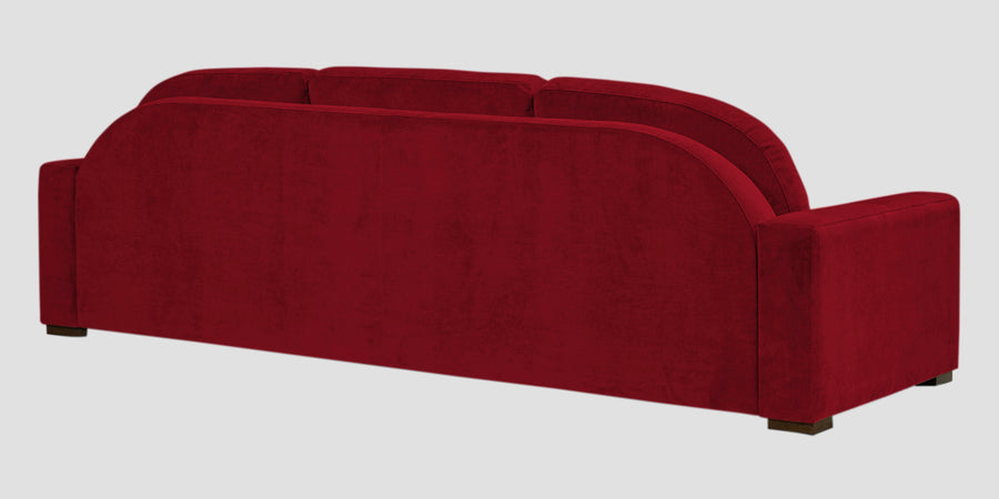 Dara Fabric 3 Seater Sofa In Ruby Red Colour - Febonic Living