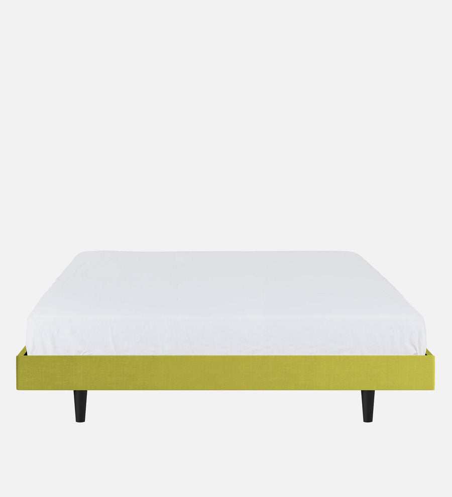 Basi Fabric Upholstered Queen Size Bed In Parrot Green Colour - Febonic Living