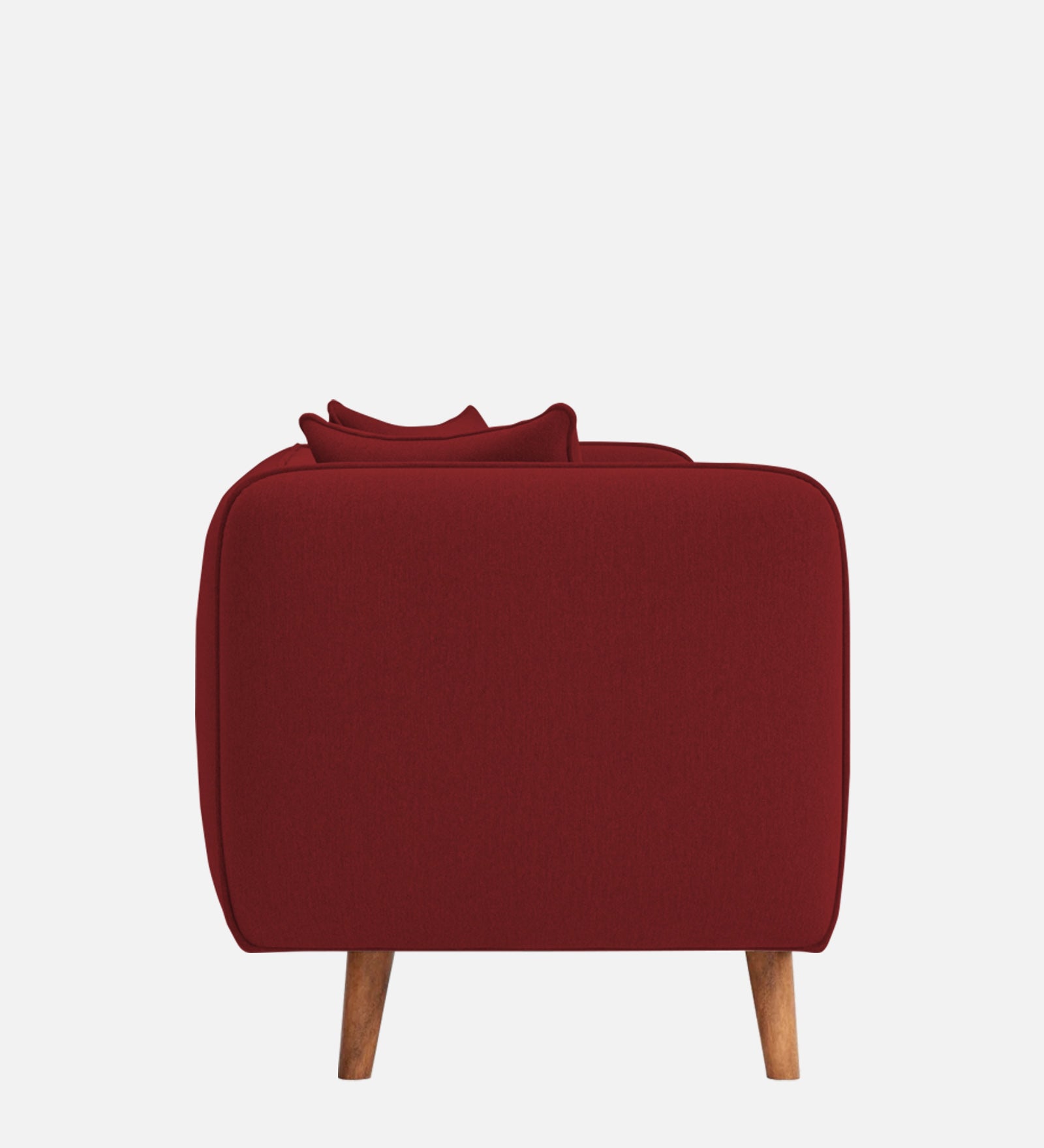 Reva Fabric 1 Seater Sofa In Corel Red Colour