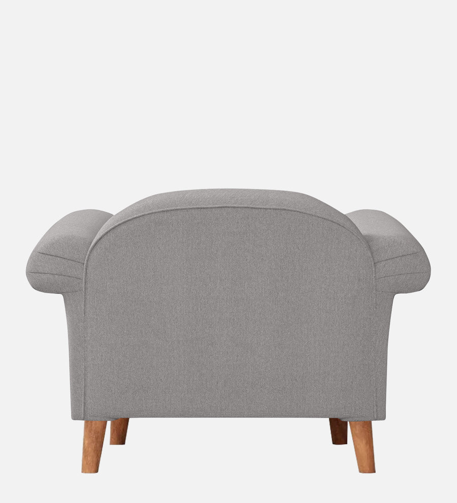 Barber Fabric 1 Seater Sofa In Silver Grey Colour - Febonic Living
