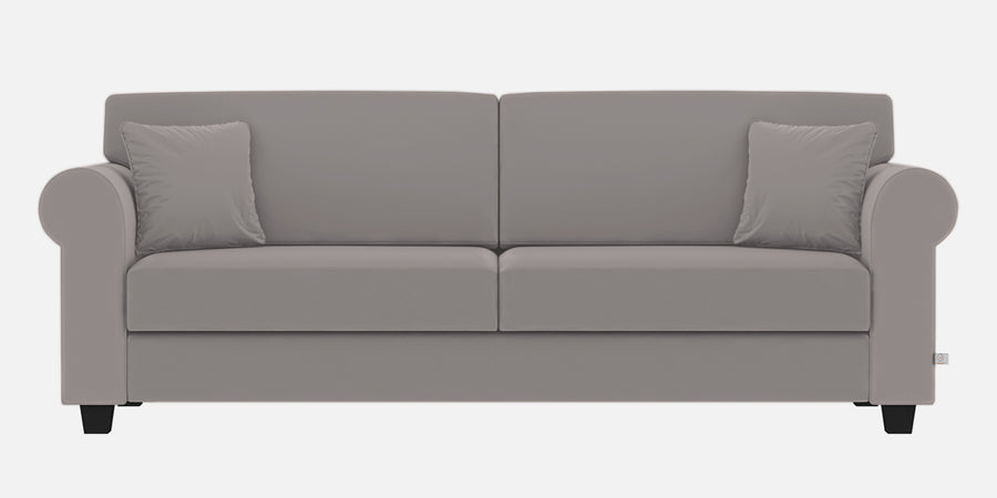Numonk Velvet 3 Seater Sofa In Pearl Grey Colour - Febonic Living
