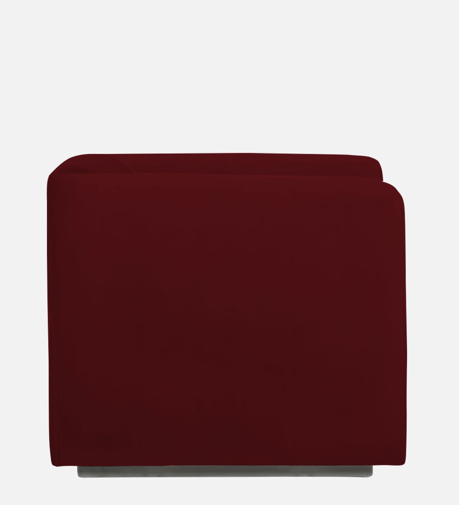 Bufa Velvet 1 Seater Sofa in Dark Maroon Colour