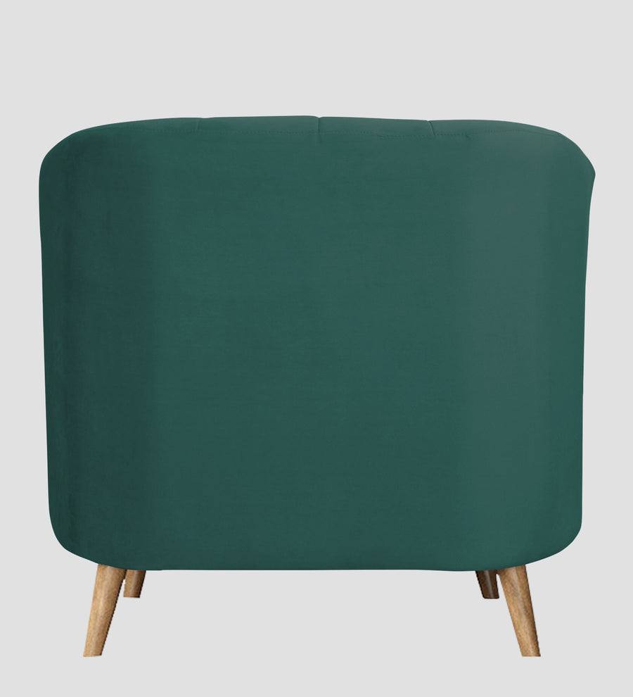 Kaylee Velvet 1 Seater Sofa In Pine Green Colour - Febonic Living