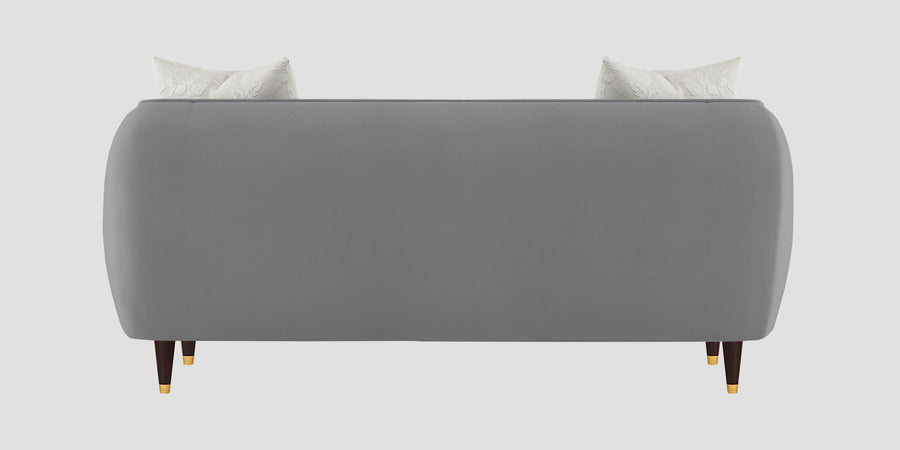 Hairo Velvet 2 Seater Sofa In Light Grey Colour - Febonic Living